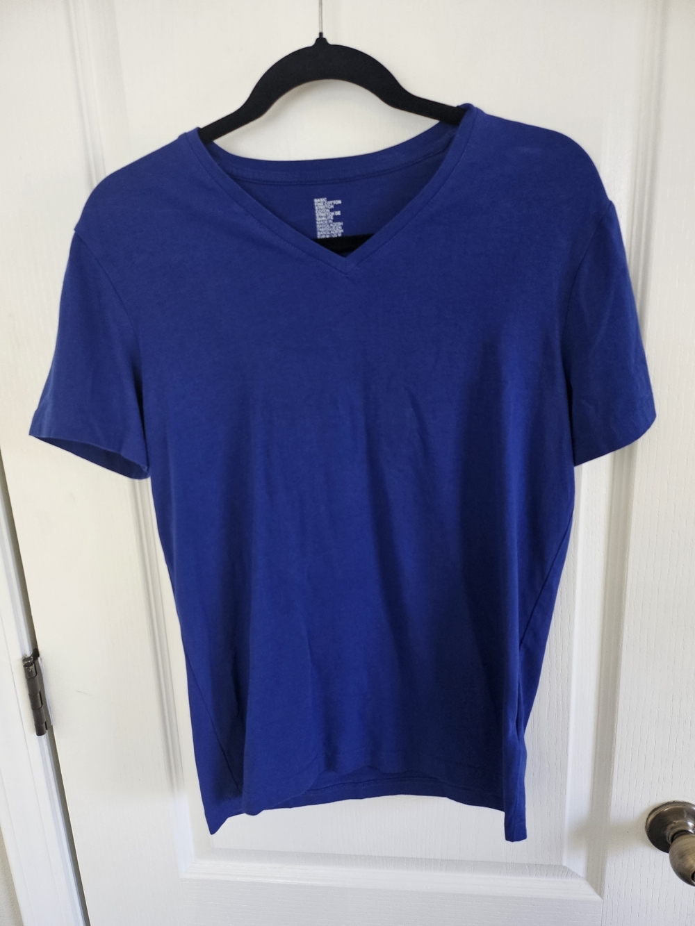 H&M Blue V-Neck Cotton Tee
